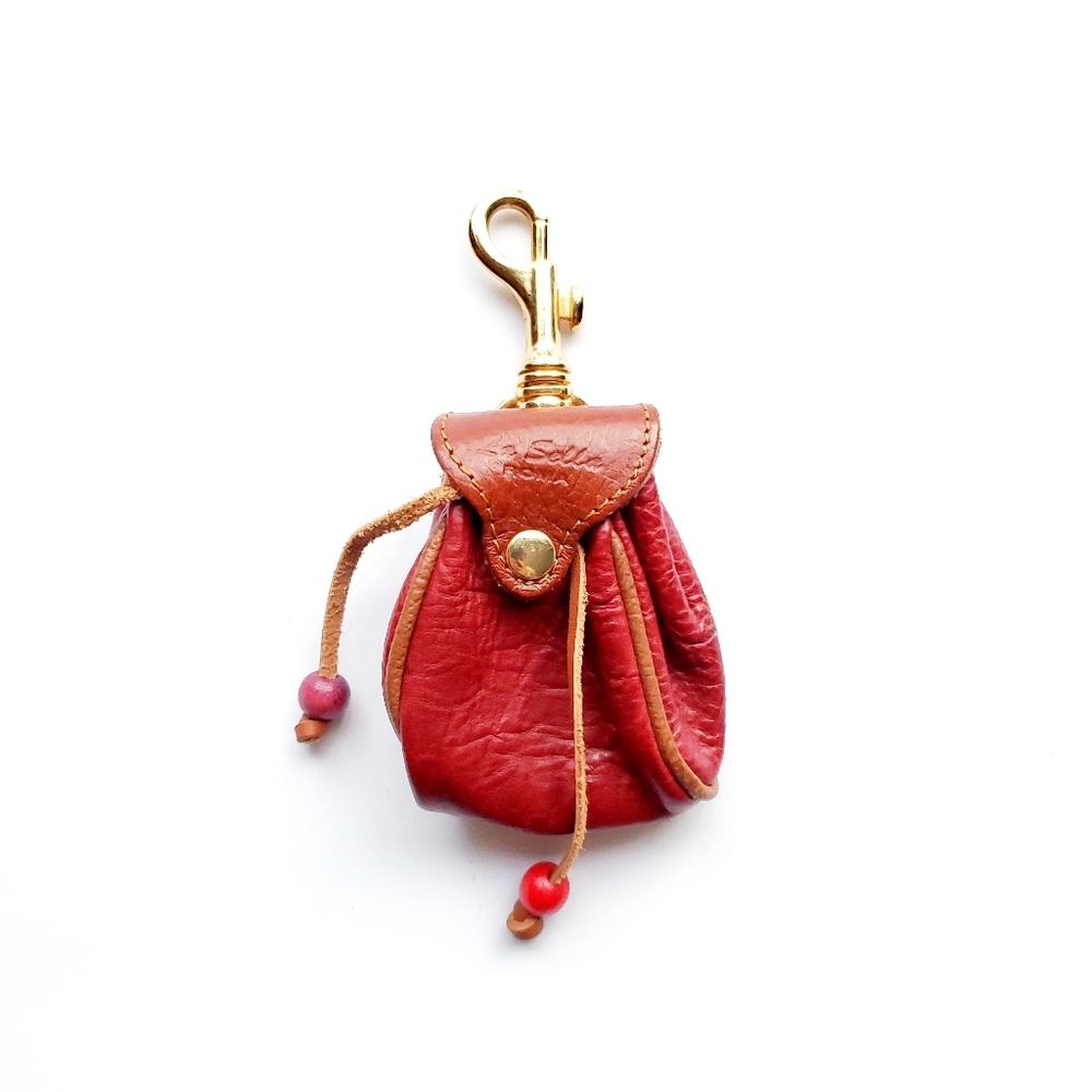 Adorable Tiny Backpack Keychain Coin Purse Leather